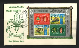 IRAQ MIDDLE EAST FDC COVERS BOY SCOUTS STAMPS LOT (IRAK 130 ) - Picture 1 of 1