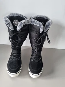 JCL Schneestiefel Stiefel 38 schwarz gefüttert Tex wasserdicht Reißverschluß - Bild 1 von 11