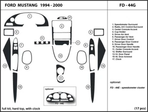 Kit de ajuste interior de tablero de fibra de carbono para Ford Mustang 1994-2000 cupé FD-44G - Imagen 1 de 1