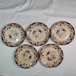 Antikes 5er Set Ridgways England Simlay 9" Salatteller aus dem 19. Jahrhundert EUC - Bild 1 von 17