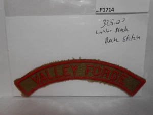 VALLEY FORGE KHAKI & RED LIGHTER BLACK BACK STITCH F1714 - Picture 1 of 1