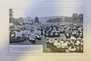 Revista vintage 1902 ilustración Henley Regatta Inglaterra - Imagen 1 de 1