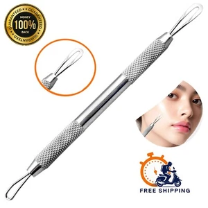 Extractor de espinillas faciales para espinillas herramienta removedora de limpiadores faciales de acero inoxidable, unisex - Imagen 1 de 16
