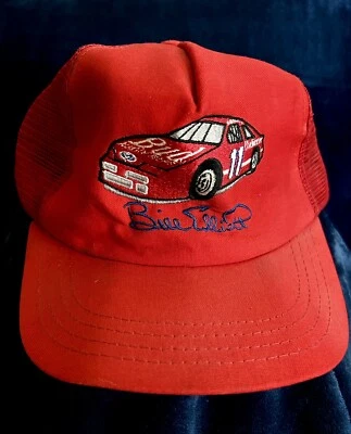 Vintage BILL ELLIOTT Snapback Hat Budweiser Racing #11 NASCAR Made In USA - Image 1 of 4
