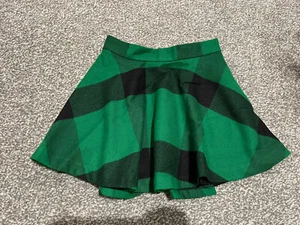 Ralph Lauren Girls Black And Green Plaid Skirt, Size 4 Years - Picture 1 of 6
