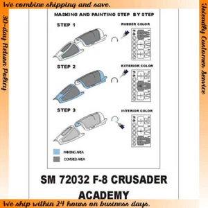 Montex 1/72 Vought F-8 Crusader Paint Mask for Academy kit (outside,inside) - Bild 1 von 1