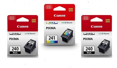 Genuine Canon Ink 2x PG-240 Black + 1x CL-241 Color ( 3 Pack ) OEM - Image 1 of 4