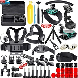 61 In 1 Accessories For Gopro 13 12 11 10 9 8 7 6 Bundle Chest Head Mount Biking - Picture 1 of 6