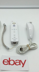Nintendo Wiimote and Nunchuk White wii remote Bundle RVL-003, RVL-004 Free S/H