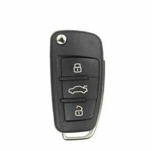 Bayern Motor Werks OEM Replacement Key Fob 3 Button Flip Fits Audi 1992-2006 - Picture 1 of 5