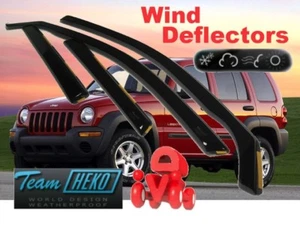 Wind deflectors for JEEP CHEROKEE / LIBERTY KJ 2001 - 2006 5D 4.pc HEKO 19102 - Picture 1 of 4