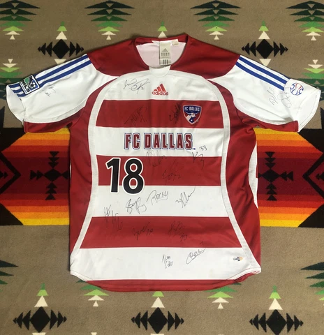 Men's XL Adidas FC Dallas 2006/2007 Signed Soccer Jersey ClimaCool MLS Cover