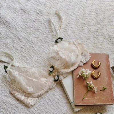 For Love And Lemons Sweetheart Lace Bra White Small NEW - Image 1 of 4