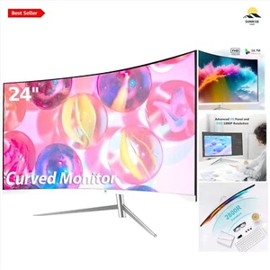 24" Curved Full HD Monitor - 75Hz, VA Panel, Ultra-Thin Bezel - PC Gaming - Picture 1 of 9