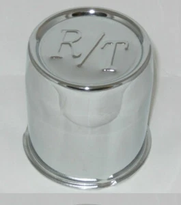 1 PIECE R/T LOGO FITS 2.65" DIA BORE CHROME WHEEL RIM CENTER CAP PUSH THRU  - Picture 1 of 1
