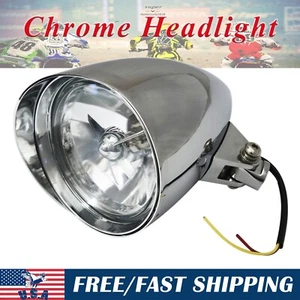 Faro Premium Chrome Bullet 8,27""*6,06"" para Harley Davidson Sportster Dyna - Imagen 1 de 8