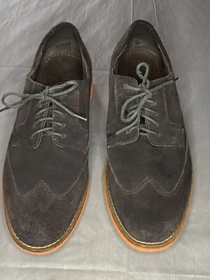 COLE HAAN Men's Brown & Orange c11122 Wingtip Suede Shoes Size 10M FREE SHIPPING - Image 1 of 4