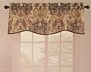 Waverly Lyrical Legend Valance Shale Paisley Gray - Picture 1 of 6