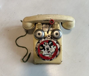 Vintage Jimmie Dodd Mickey Mouse Club Metal Toy Telephone - Picture 1 of 9