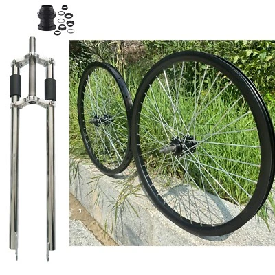 DONSP1986 26" Bike Fork &headset, 1" Threaded TripleTree w/ Mag& Spoke Wheel Rim - Image 1 of 4