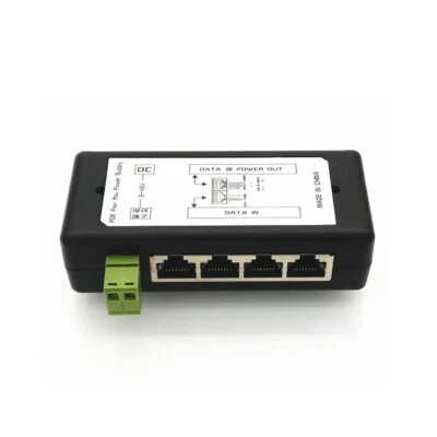 POE Injector 4Ports POE Splitter for CCTV Network POE Camera Power Over Ethernet - Image 1 of 4