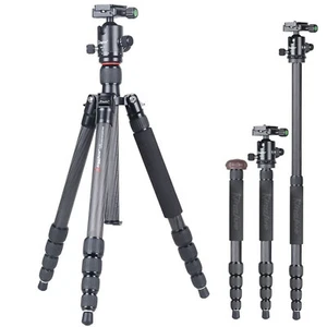 Professional Carbon Fiber Tripod Detachable Monopod w/ Ball Head For SLR Camera - Picture 1 of 12
