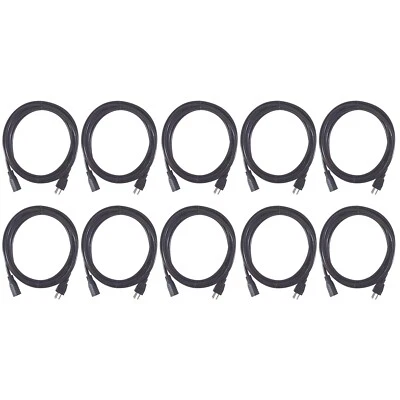 Clutch CL-EC16310 Black 10FT 16 Gauge AC Extension Cords 10 Pack - Image 1 of 3