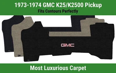 Alfombra delantera Lloyd Luxe para camioneta GMC K25/K2500 '73-74 con GMC 1 plateada/roja Foto 1 de 4