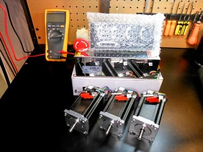 Gecko G540 Rev8 2023, & 3 Nema 23 600oz 8mm Dual Shaft & 48v 12.5a Power Supply - Image 1 of 4