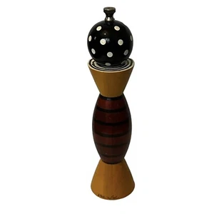 Pepper Mill Grinder APEX Wood Robert Wilhelm William Bounds 10" Signed READ - Picture 1 of 6