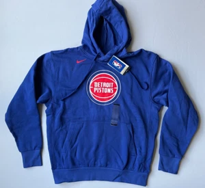 Felpa con cappuccio uomo Detroit Pistons Nike taglia small nuova con etichetta blu DN8629-495 NBA nuova - Foto 1 di 8