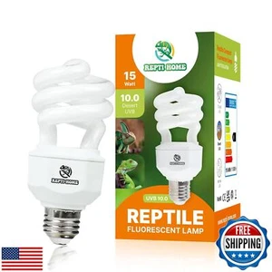 REPTI HOME UVA UVB Reptile Light 15W 10.0,Desert Terrarium Compact Fluorescen - Picture 1 of 5