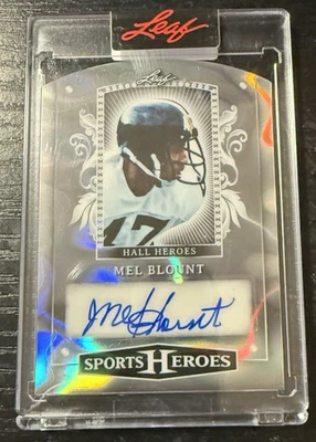 2025 Leaf Metal Sports Heroes Hall Heroes Silver Lava Auto 1/1 Mel Blount HH-MB1 - Image 1 of 3