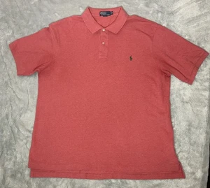 CAMISA POLO POLO DE DISEÑADOR POLO RALPH LAUREN Para Hombre 2XB 2XL GRANDE Roja - Imagen 1 de 8
