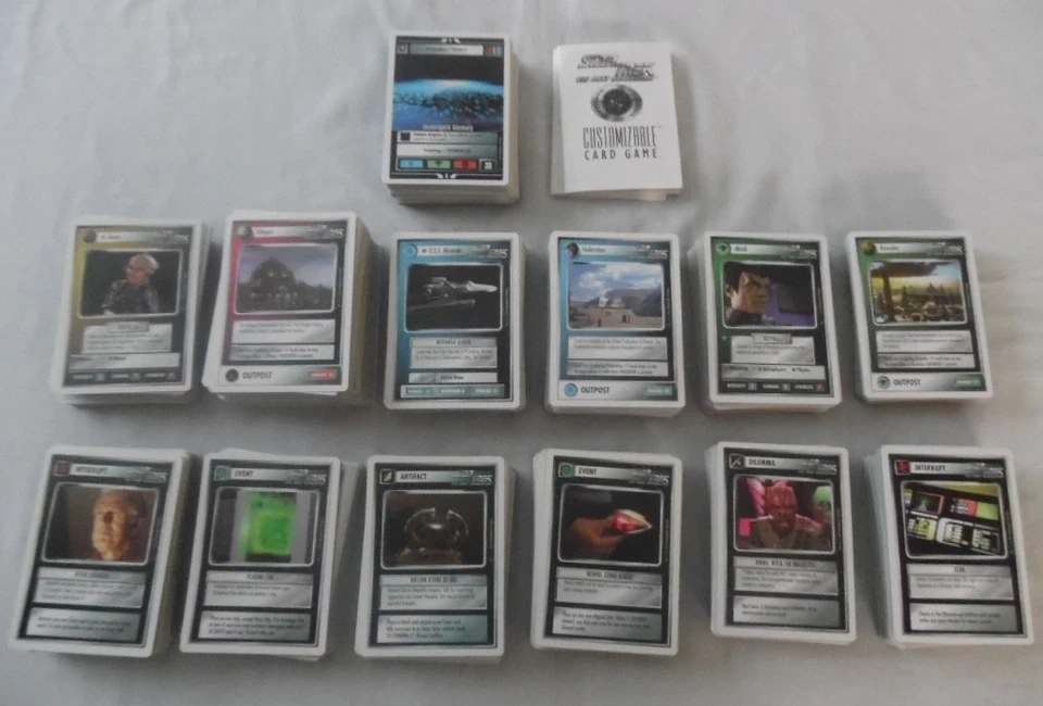 1994 STAR TREK THE NEXT GENERATION JOGO DE CARTAS PERSONALIZÁVEL-BRANCO-LOTE 758 CARTAS - Imagem 1 de 4