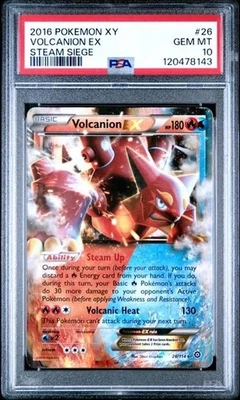 VOLCANION EX #26 PSA 10 • 2016 Steam Siege RARE Gem Mint POKEMON XY - Image 1 of 2