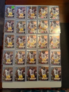 LOT (25) 2024 Bowman University Chrome RC KALEB JOHNSON Steelers (Investment) - Picture 1 of 6