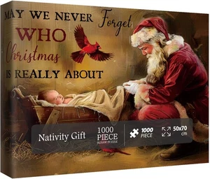 Nativity Gift 1000 Pc Jigsaw Puzzle, Brand New-Sealed Box! - Picture 1 of 7
