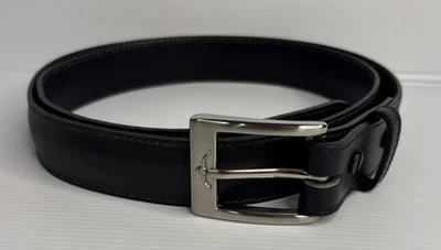 RM Williams 492 Black Real Cowhide Leather Belt Size 42/107 - image 1 of 4