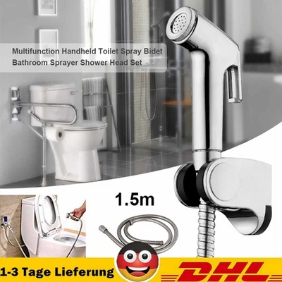 Bidet Brause mit Halter WC Hand Duschkopf Intim Hygiene Dusche Bad Set - Bild 1 von 4