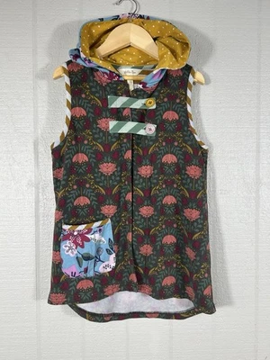 MATILDA JANE Wander With Love Hooded Vest Girls Size 12 Patchwork Floral - Image 1 of 4