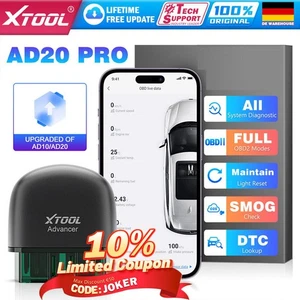 XTOOL AD20 PRO OBD2 Bluetooth Autodiagnosetool Codeleser für alle Systeme - Bild 1 von 21