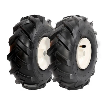 ATTPARTS 2x 11x4.00-4" Tiller Tire ＆ Wheel For 3-1/8" 3/4" Axle Size Craftsman Troy-Bilt