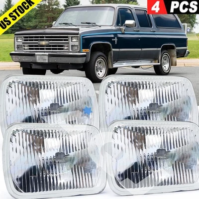 4PCS LED Headlight 6000K High Low beam For Chevrolet R10 Suburban 1988 - Image 1 of 4