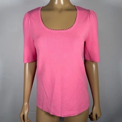 Talbots Women’s Size Medium Viscose Blend Knit Scalloped Sweater - Image 1 of 4