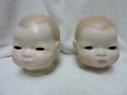 Vintage German Grace S Putman Bisque Doll Heads Girl and Boy