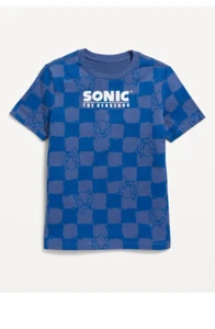 Sonic The Hedgehog™ Blue Size L (10-12) Graphic Short Sleeve T-Shirt - Picture 1 of 14