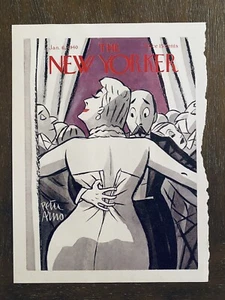 New Yorker Magazine Interior Page Cover Reprint of JAN 1940 Cover Peter Arno - Picture 1 of 2