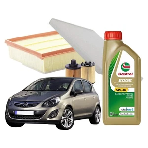 Kit Tagliando 3 Filtri Vari Opel Corsa D 1.3 Cdti 55kw + 4l Olio Castrol 5w30 C3 - Imagen 1 de 8