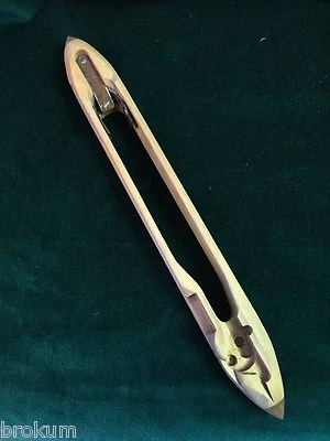 Large Wood Industrial Textile Bobbin Shuttle for Loom Weaving Mill~PR134 asile W - Image 1 of 4